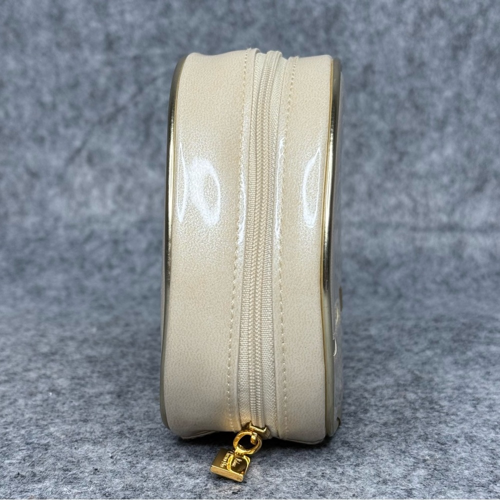Vintage Christian Dior Parfums Cream Round Cosmetic Small‎ Case - Picture 3 of 8